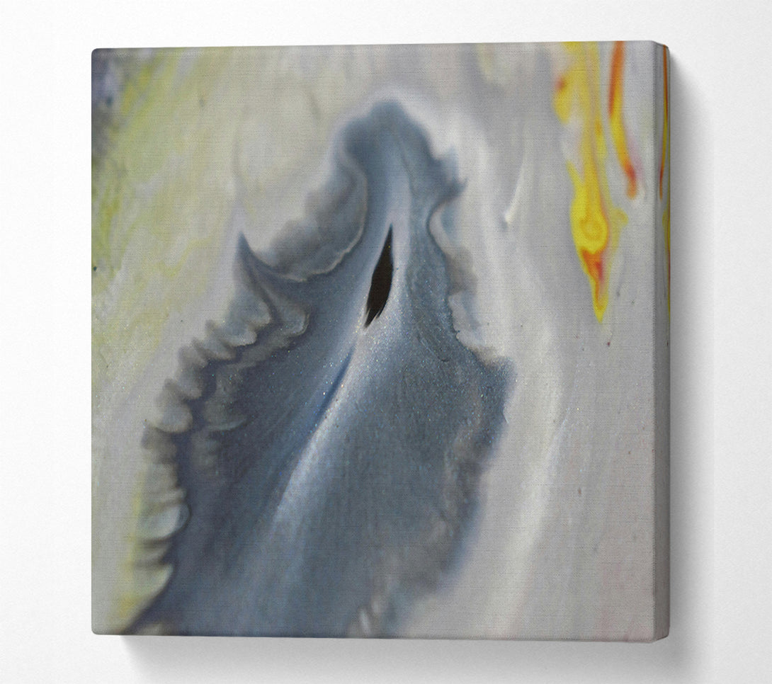  A Canvas Print of Silver Blue Swirl Canvas Wall Art