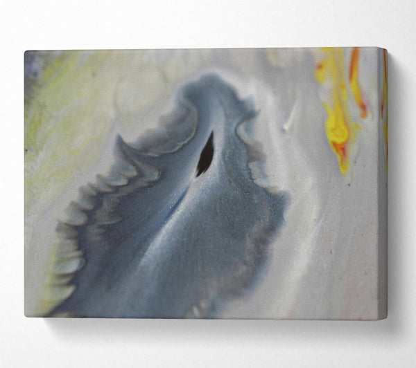  A Canvas Print of Silver Blue Swirl Canvas Wall Art