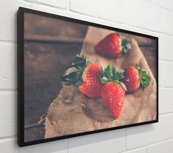 Red Berries On Burlap