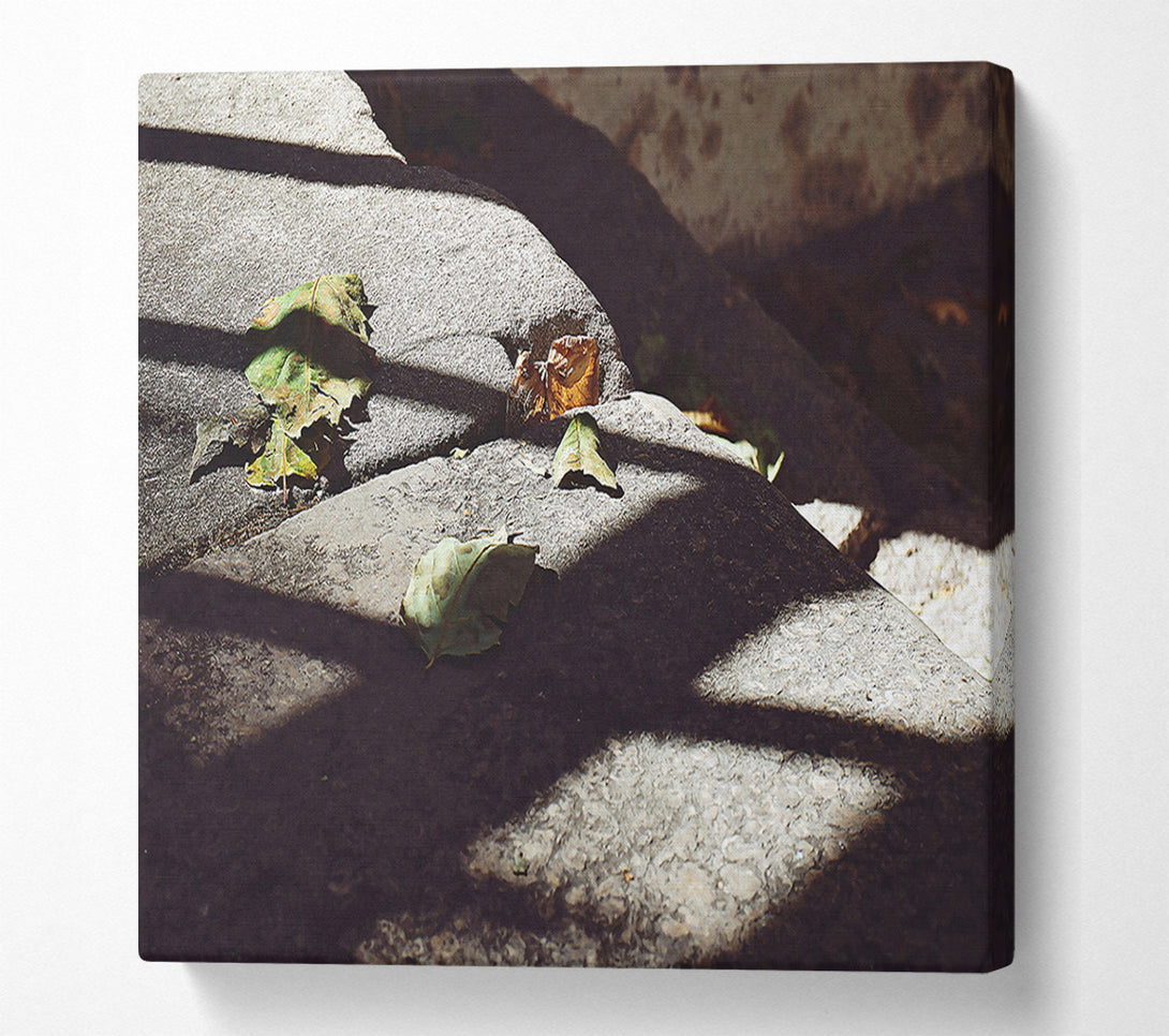  A Canvas Print of Grey Stone Shadows Canvas Print