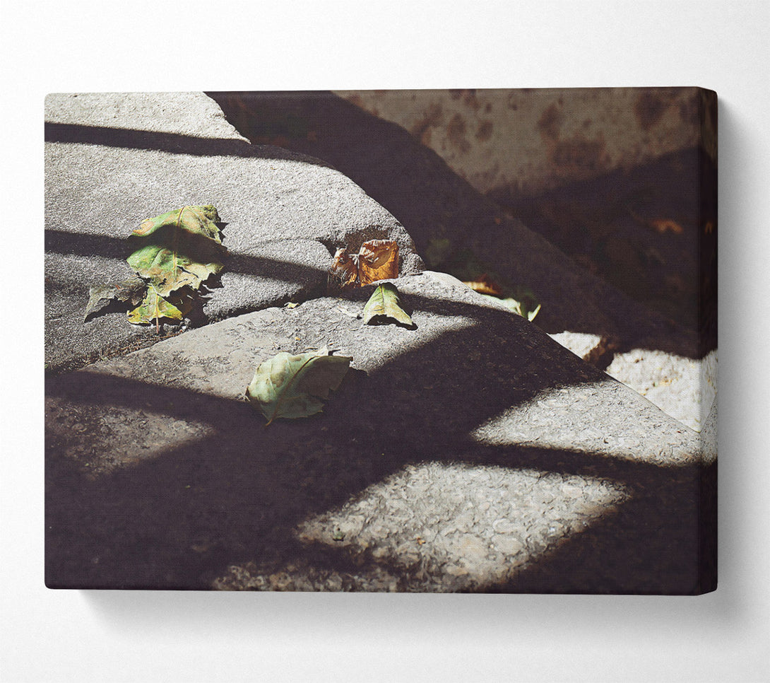  A Canvas Print of Grey Stone Shadows Canvas Print
