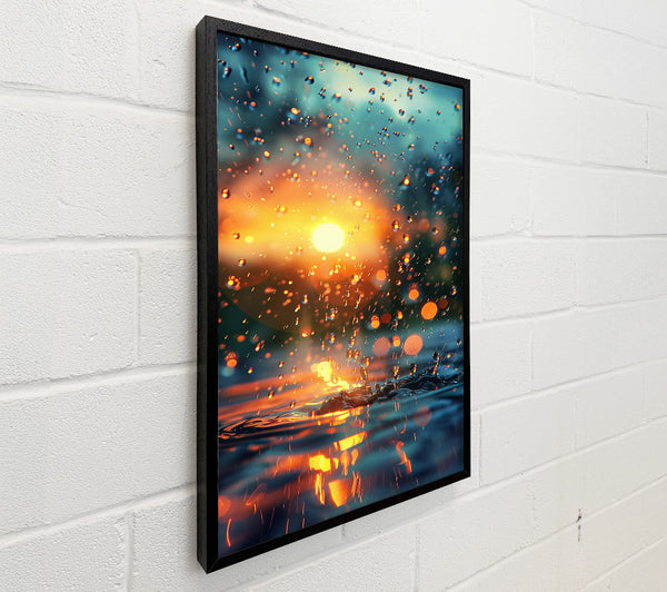 Orange Sunset Rain