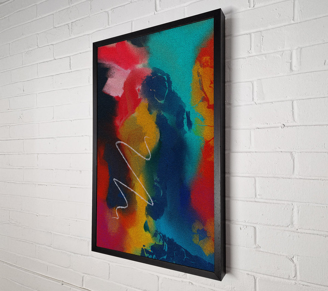  A Canvas Print of Golden Abstract Chaos Canvas Wall Art