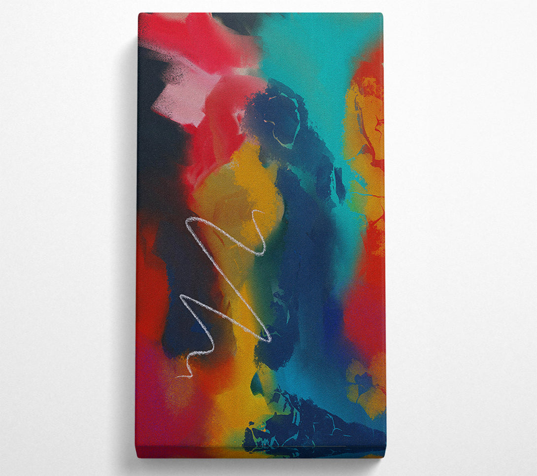  A Canvas Print of Golden Abstract Chaos Canvas Wall Art