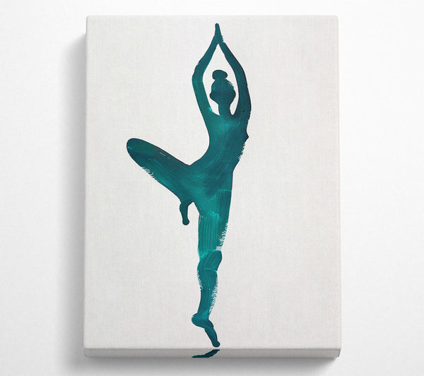  A Canvas Print of Teal Pose Of Grace Canvas Print