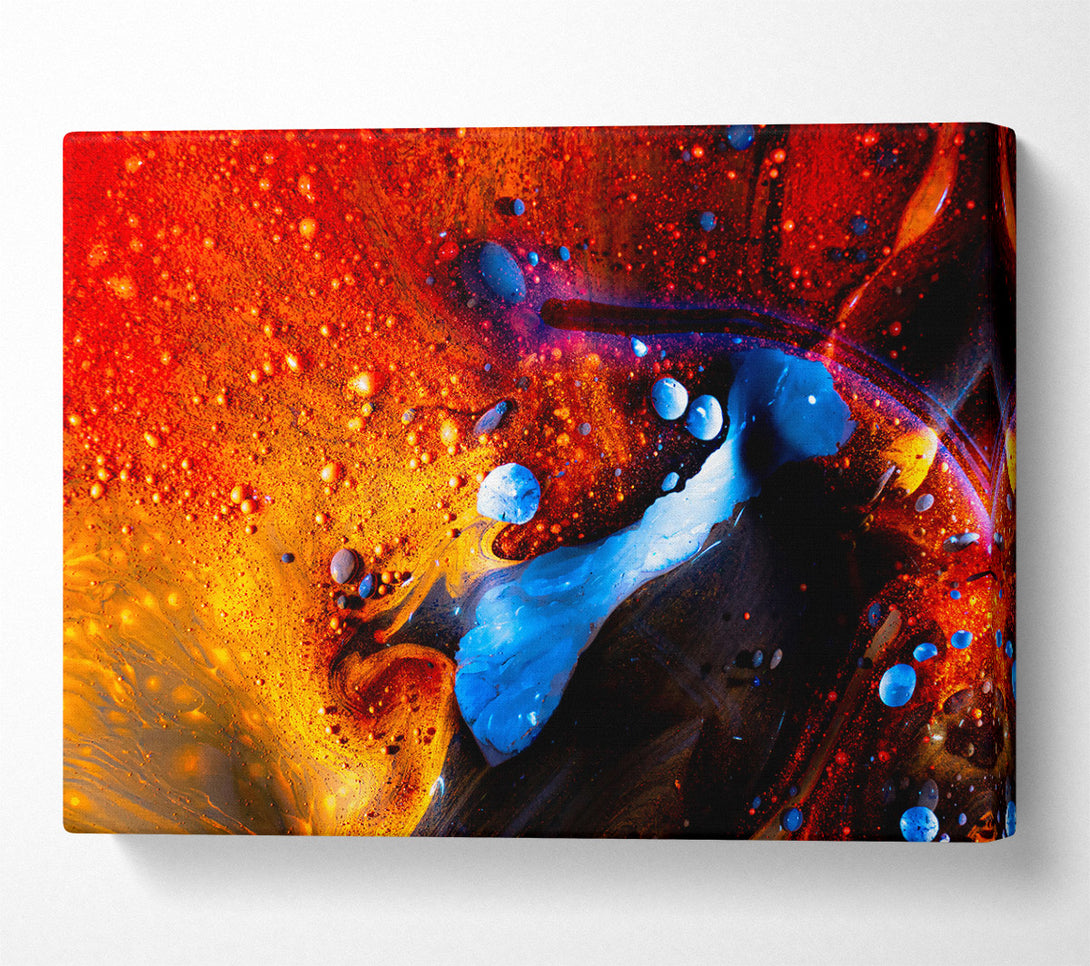  A Canvas Print of Orange Cosmic Swirl Canvas Wall Art