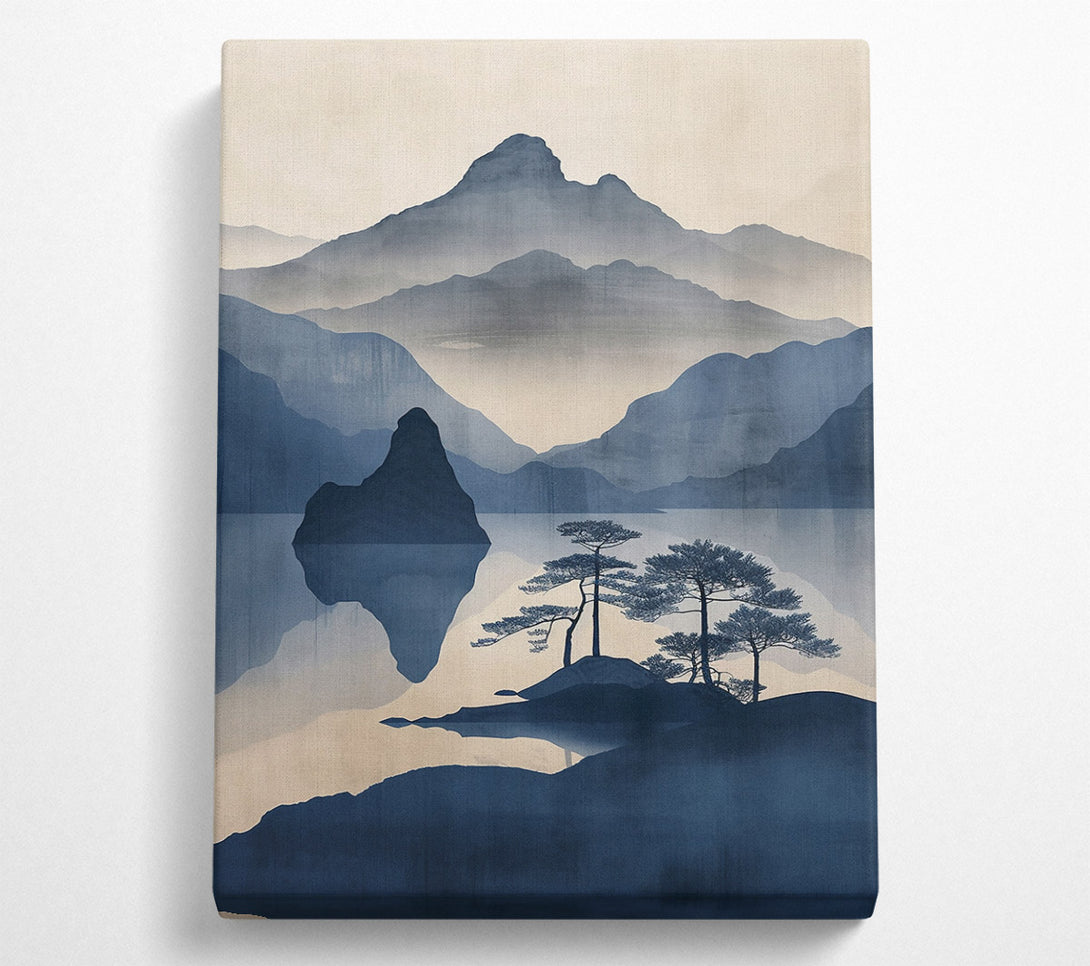  A Canvas Print of Azure Mountain Reflections Canvas Print