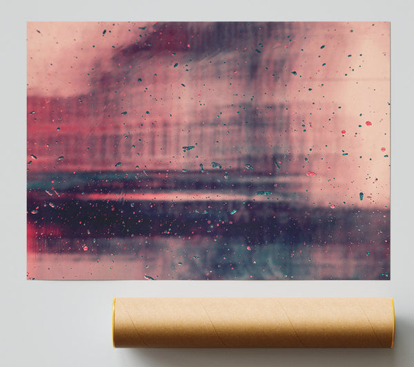 Pink Water Drops Giclee Print