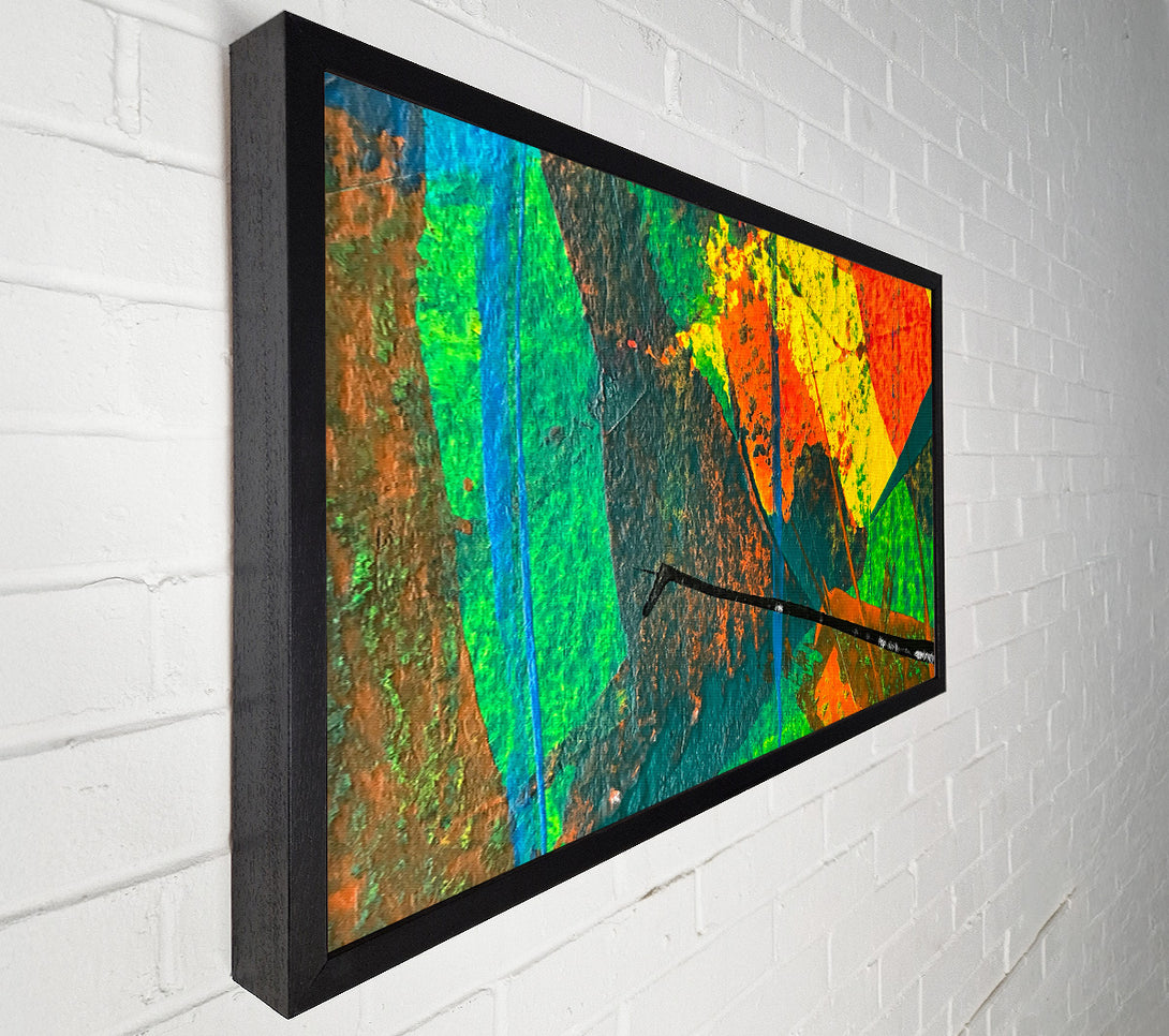  A Canvas Print of Emerald Abstract Strokes Canvas Wall Art