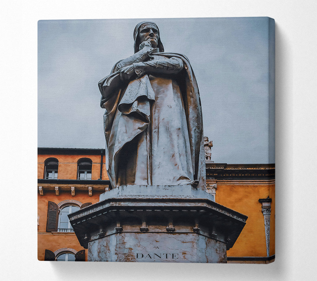  A Canvas Print of Bronze Dante In Shadow Canvas Wall Art