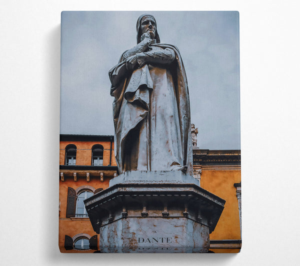  A Canvas Print of Bronze Dante In Shadow Canvas Wall Art