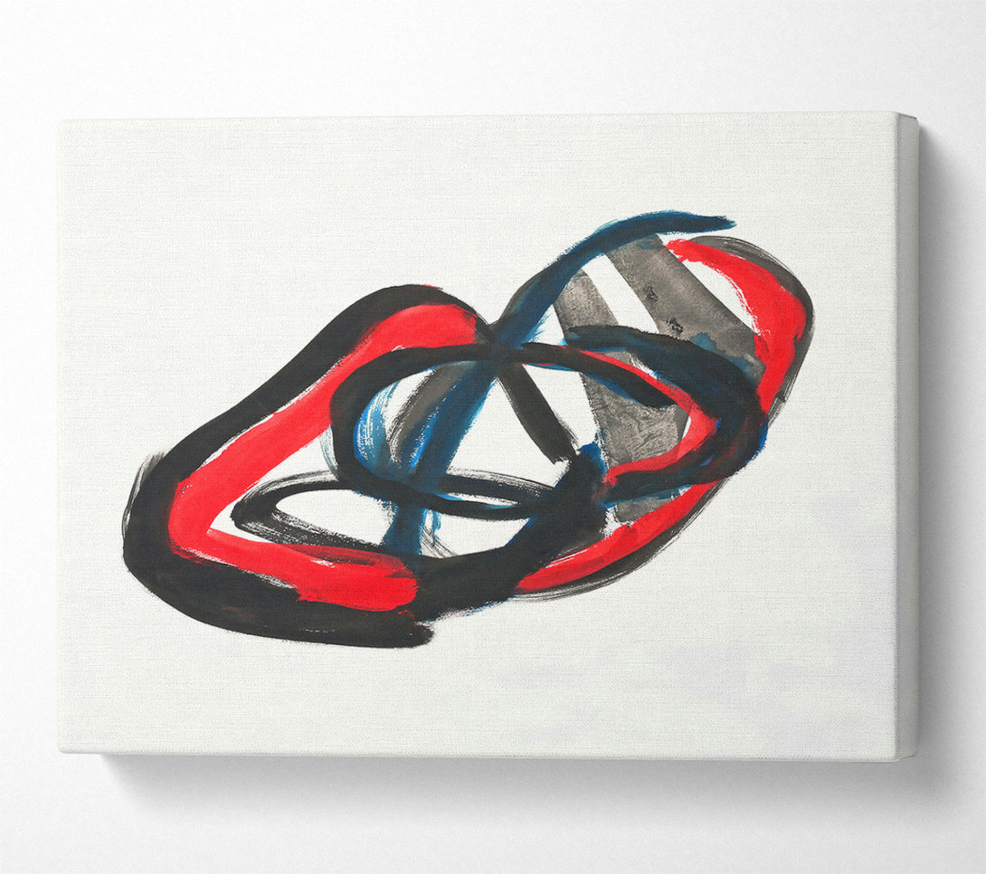  A Canvas Print of Crimson Abstract Dance Canvas Art