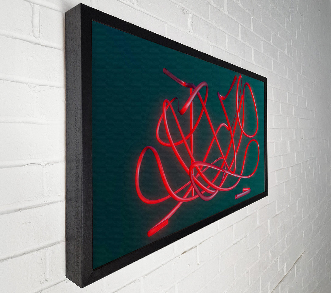  A Canvas Print of Crimson Tangled Lines Canvas Print