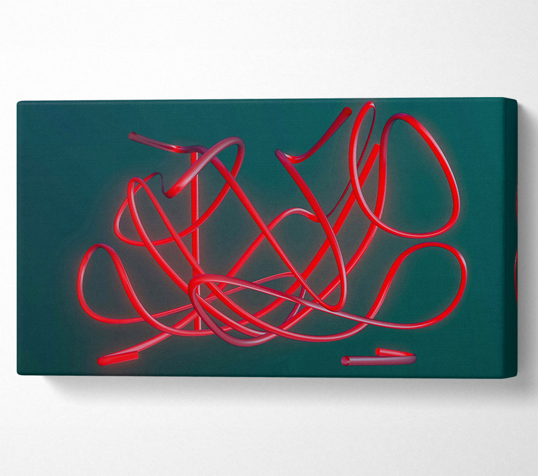  A Canvas Print of Crimson Tangled Lines Canvas Print