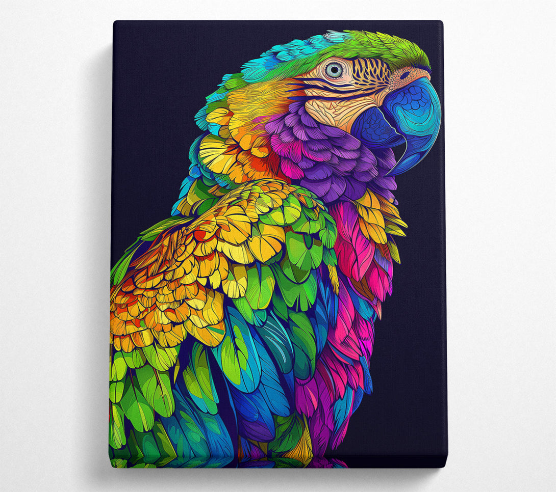  A Canvas Print of Golden Parrot Feathers Canvas Art