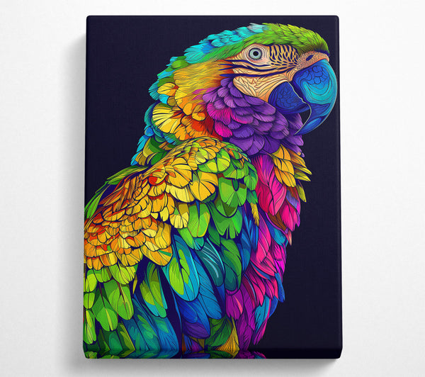  A Canvas Print of Golden Parrot Feathers Canvas Art