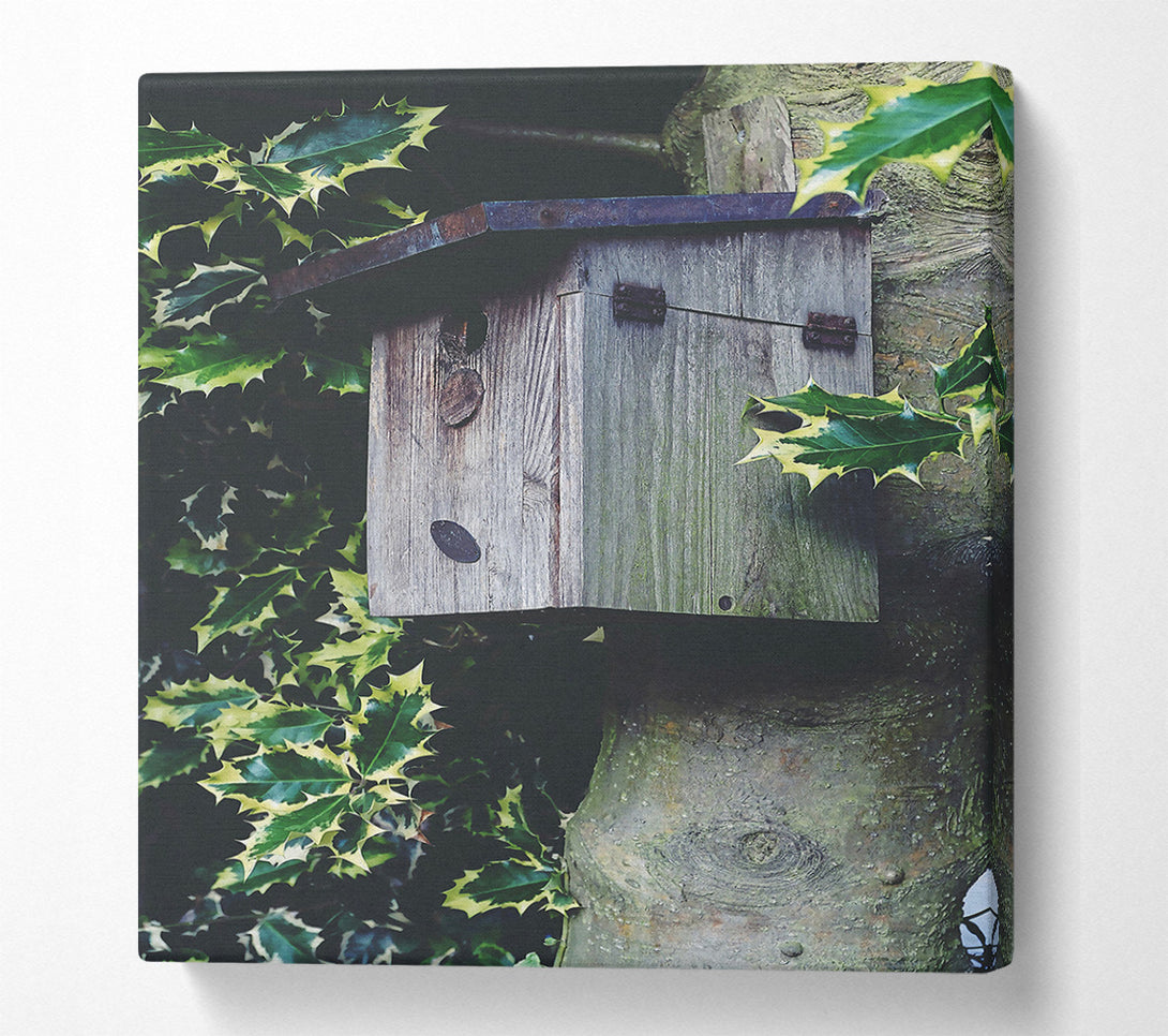 A Canvas Print of Grey Wooden Shelter Canvas Art