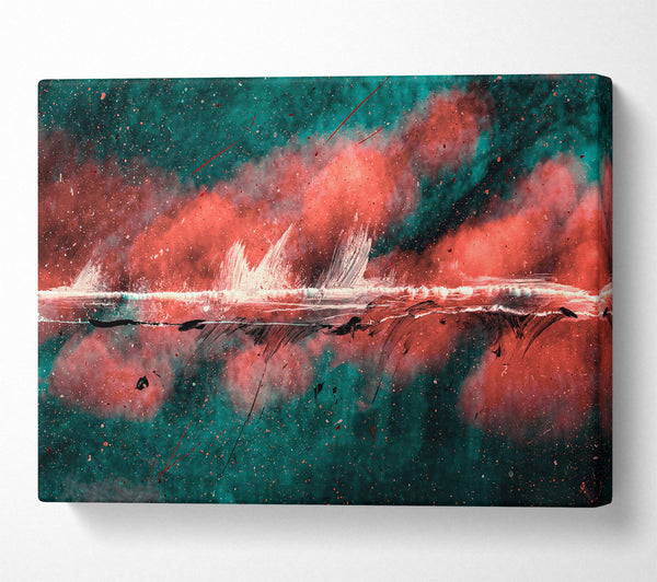  A Canvas Print of Crimson Cosmic Horizon Canvas Wall Art