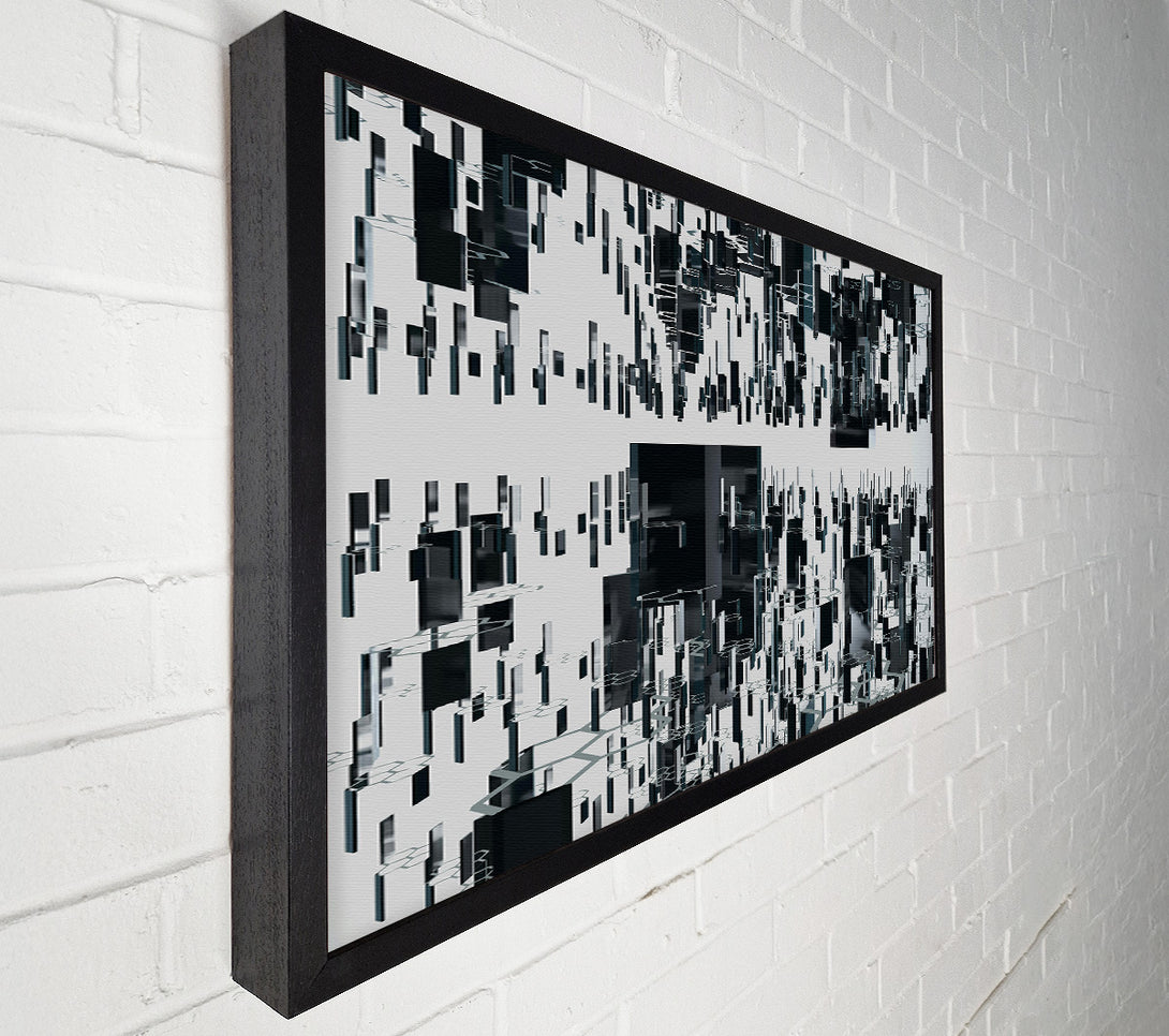  A Canvas Print of Black Geometric Reflections Canvas Print