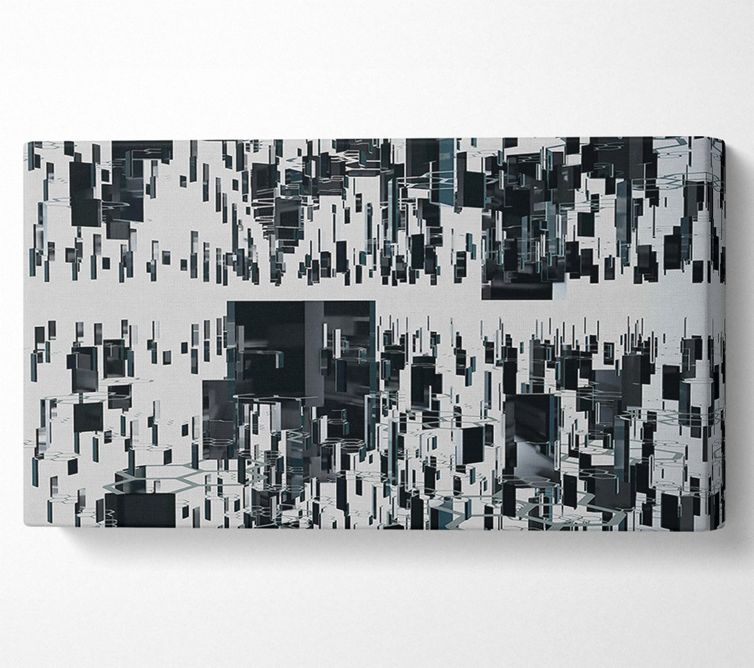  A Canvas Print of Black Geometric Reflections Canvas Print