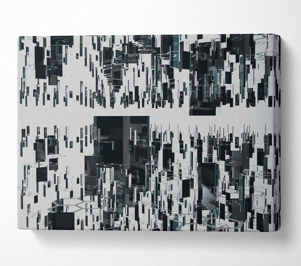  A Canvas Print of Black Geometric Reflections Canvas Print