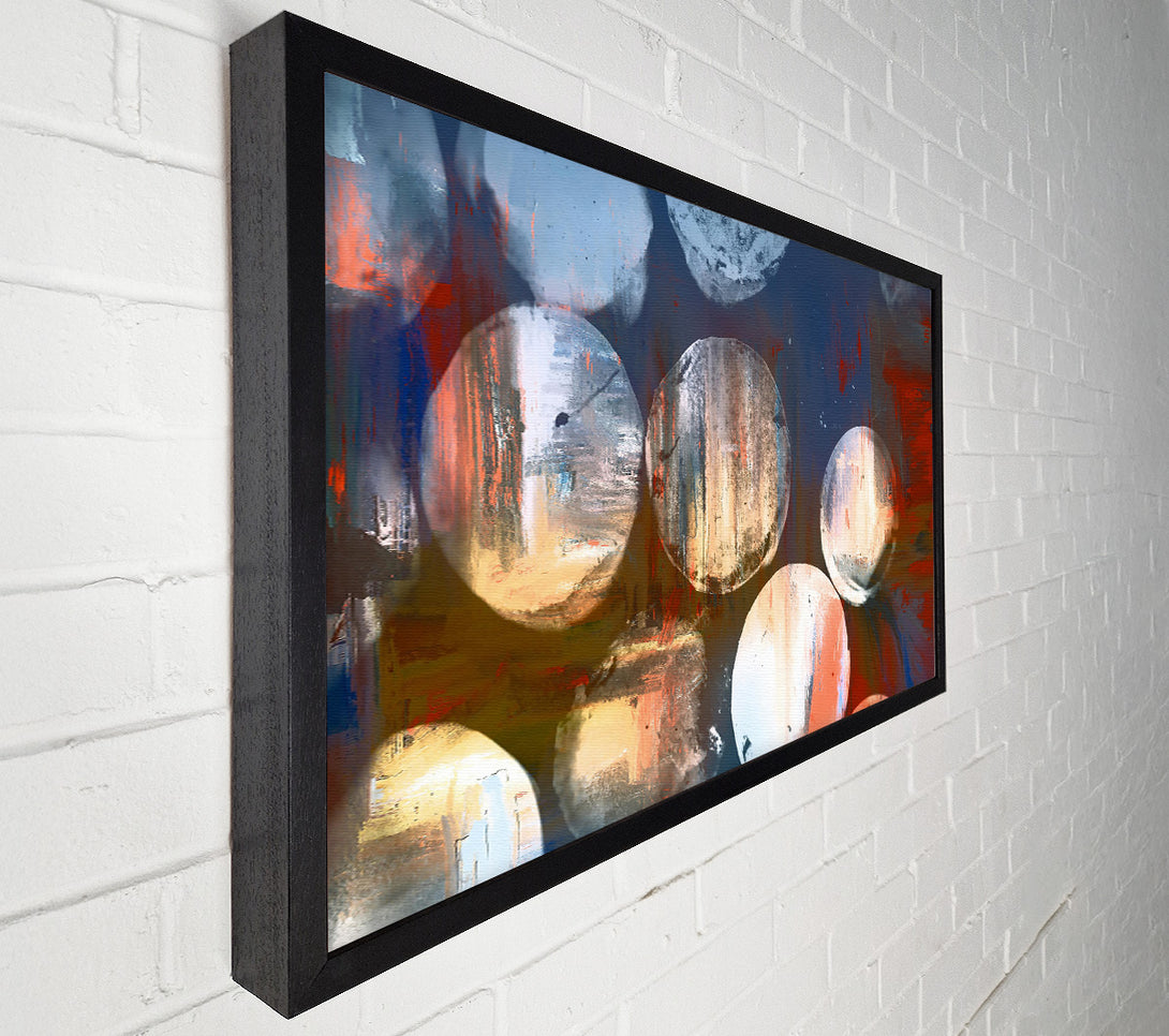 A Canvas Print of Blue Circles Of Light Canvas Art