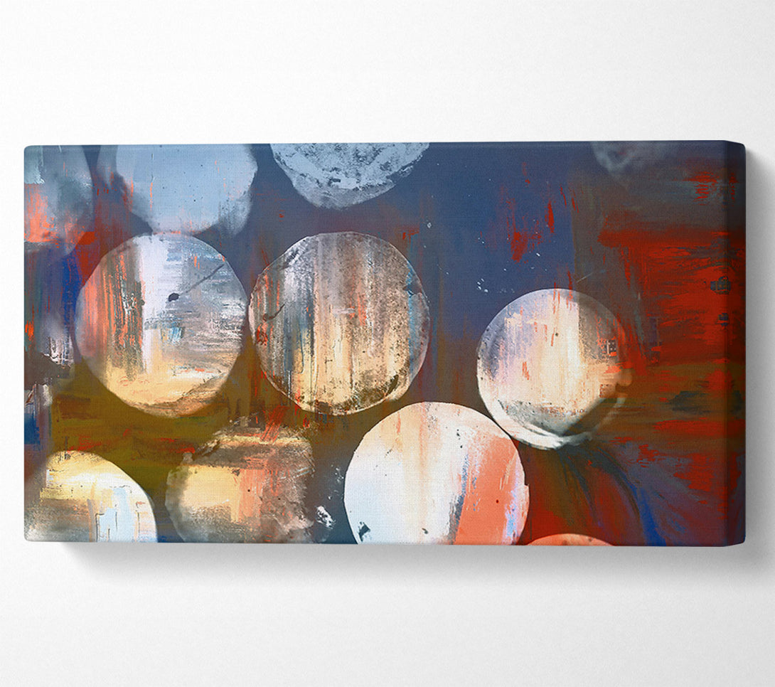  A Canvas Print of Blue Circles Of Light Canvas Art