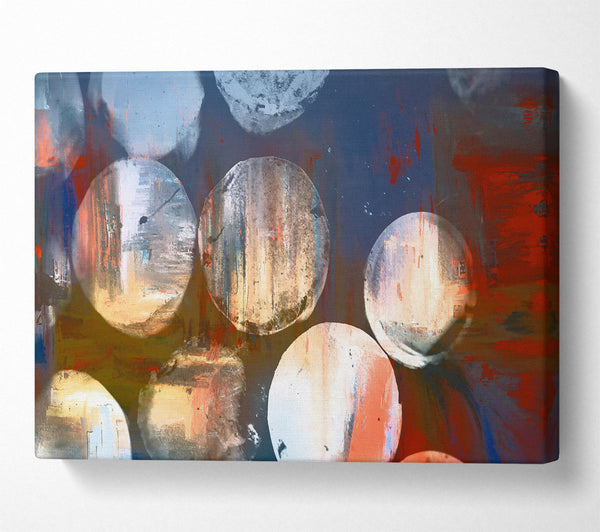  A Canvas Print of Blue Circles Of Light Canvas Art