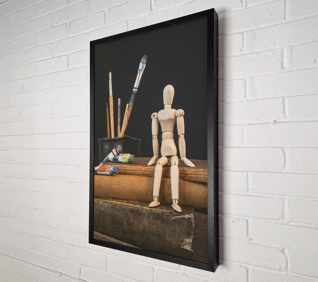  A Canvas Print of Brown Wooden Muse Canvas Print