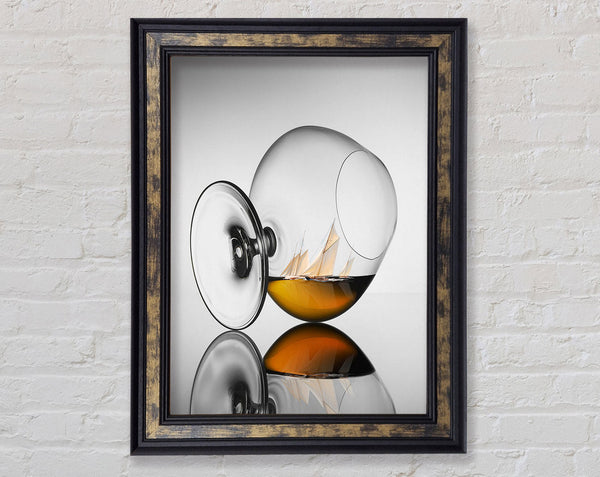 Boats In A Wine Glass Framed Print