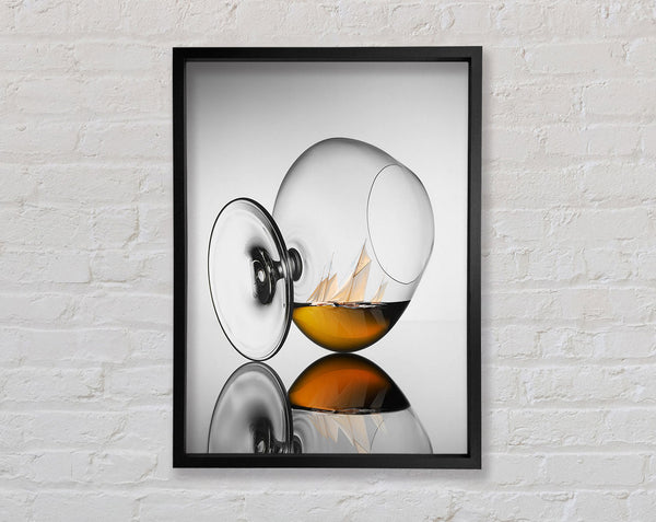Boats In A Wine Glass Framed Print
