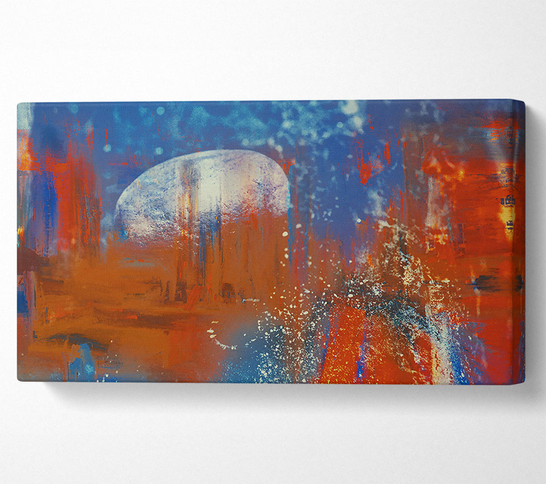  A Canvas Print of Crimson Moonlit Sky Canvas Wall Art