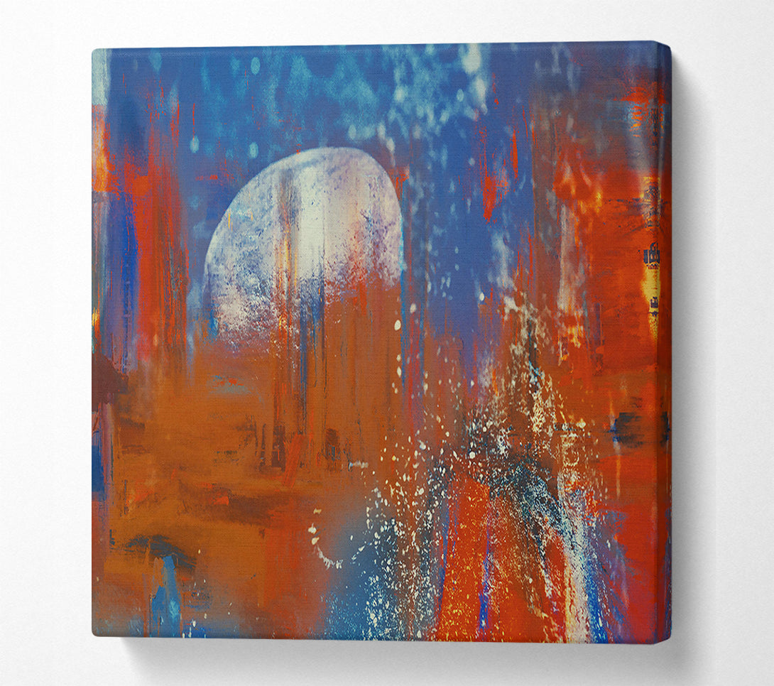  A Canvas Print of Crimson Moonlit Sky Canvas Wall Art