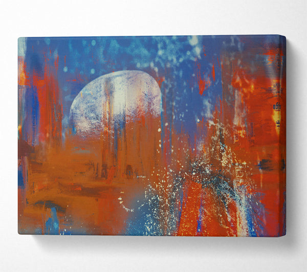  A Canvas Print of Crimson Moonlit Sky Canvas Wall Art