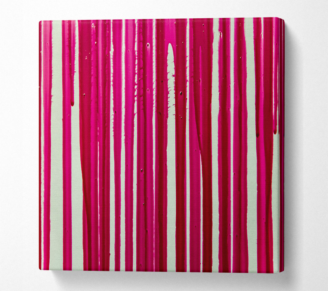  A Canvas Print of Crimson Drip Lines Canvas Print