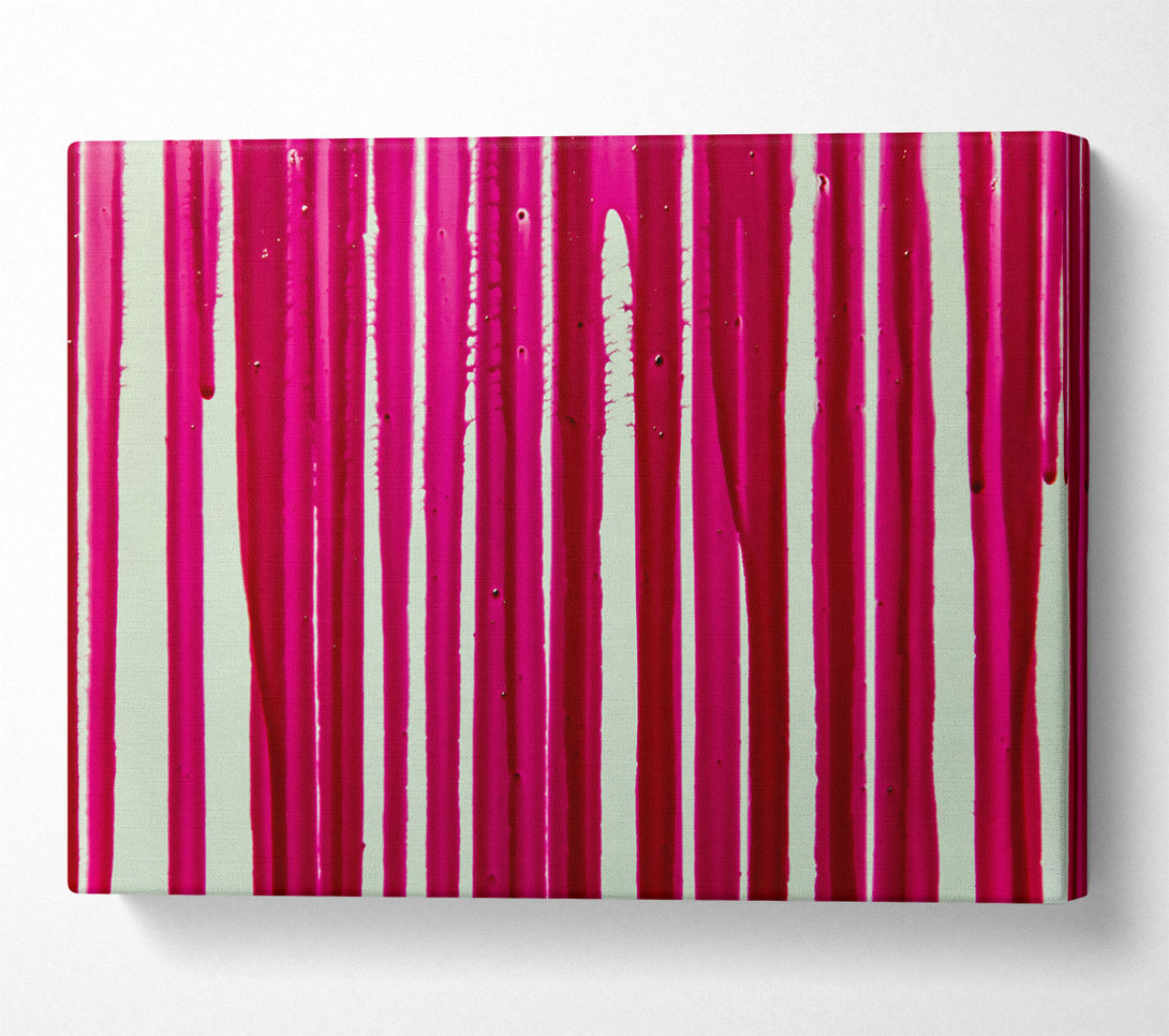  A Canvas Print of Crimson Drip Lines Canvas Print
