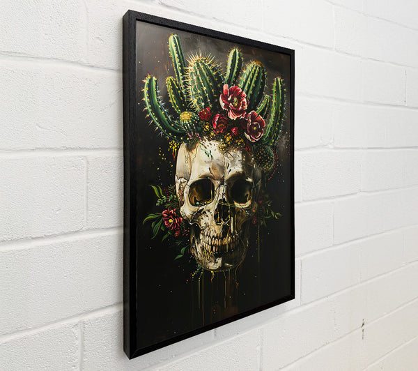 Crimson Cactus Skull