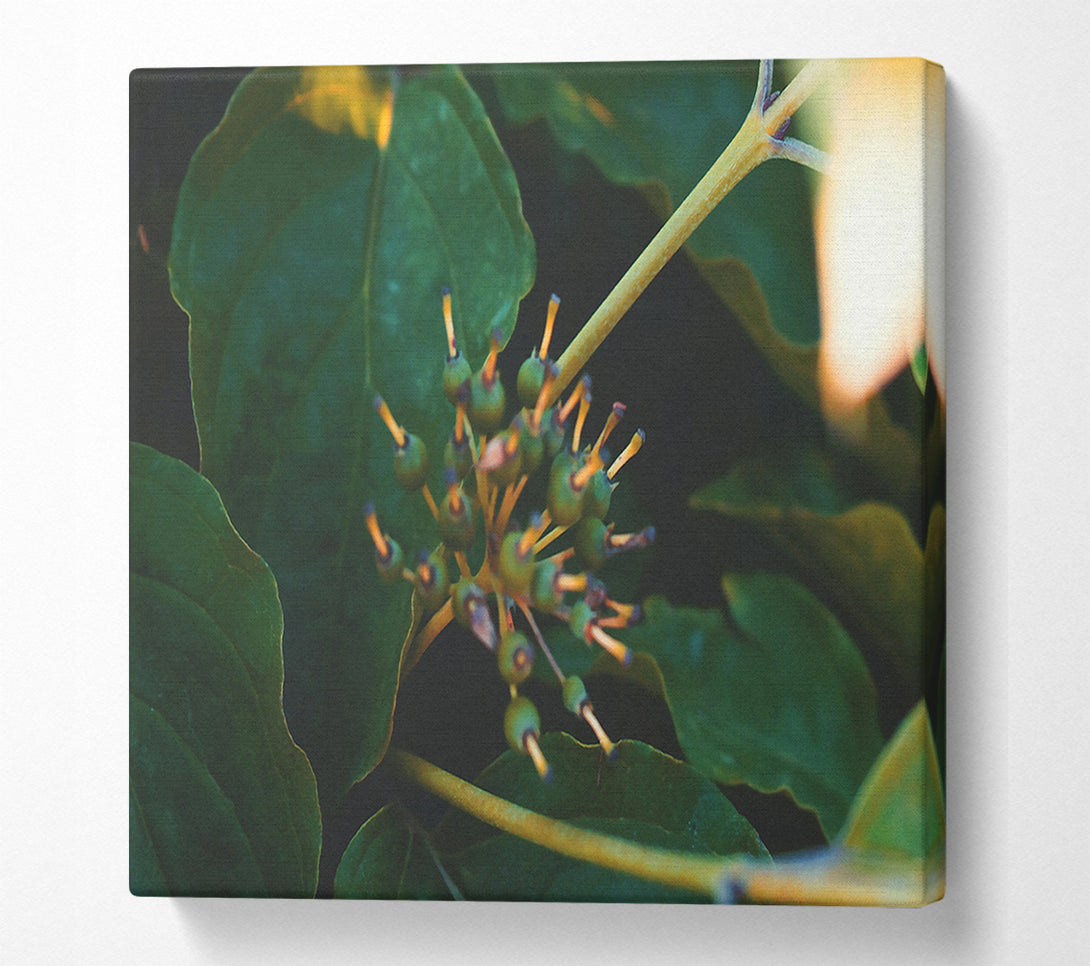  A Canvas Print of Emerald Green Bloom Canvas Wall Art