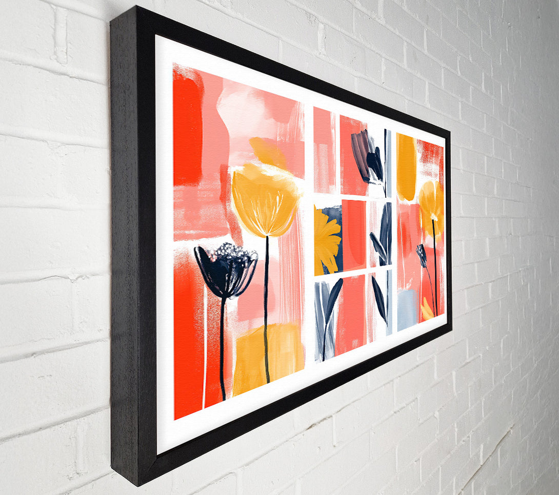  A Canvas Print of Coral Blooms Abstract Canvas Art