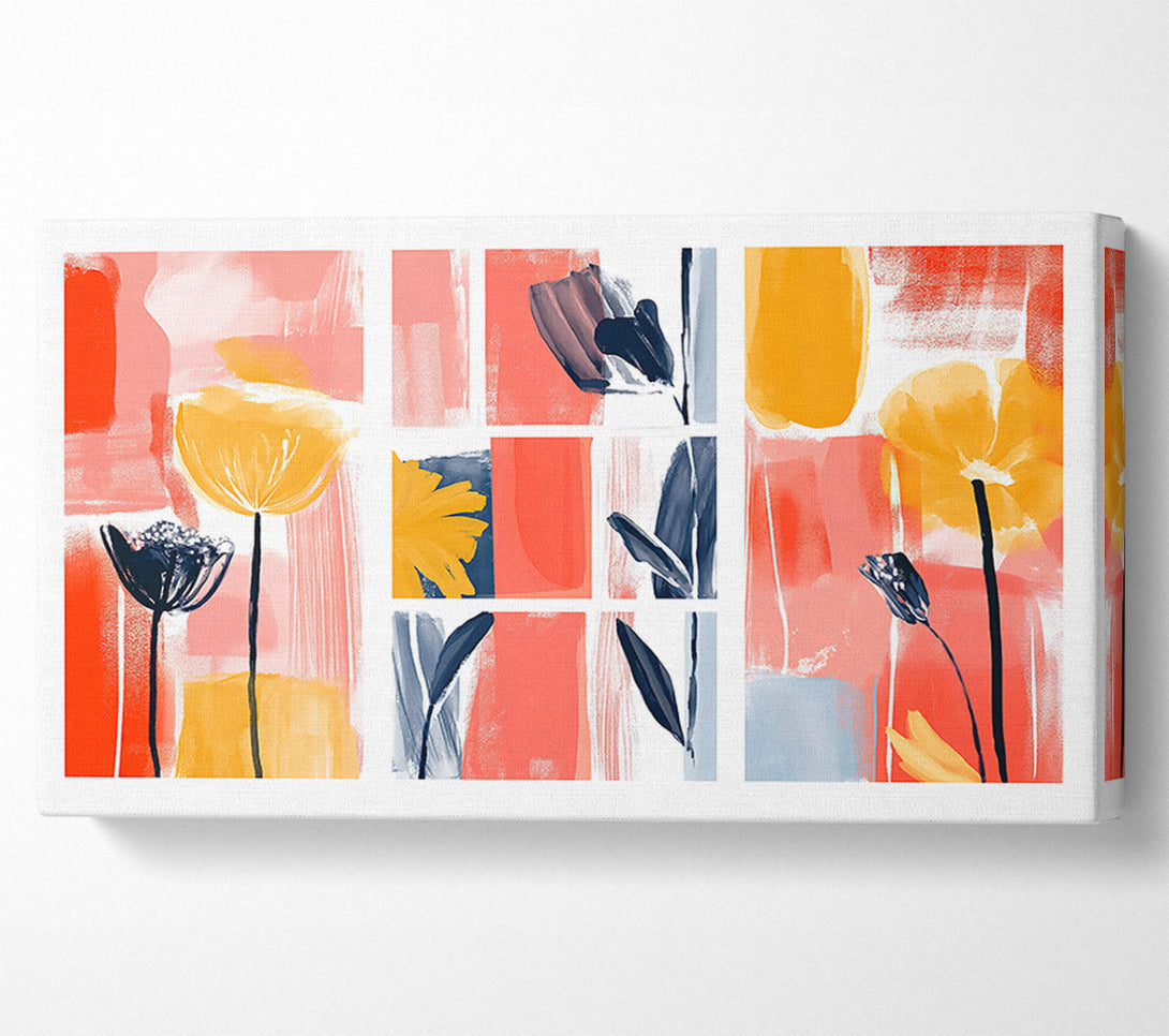  A Canvas Print of Coral Blooms Abstract Canvas Art