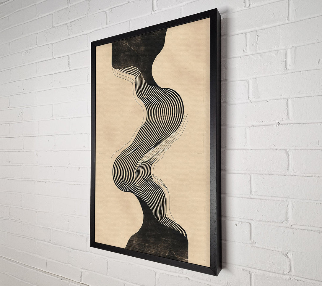  A Canvas Print of Black Striped Flow Canvas Art
