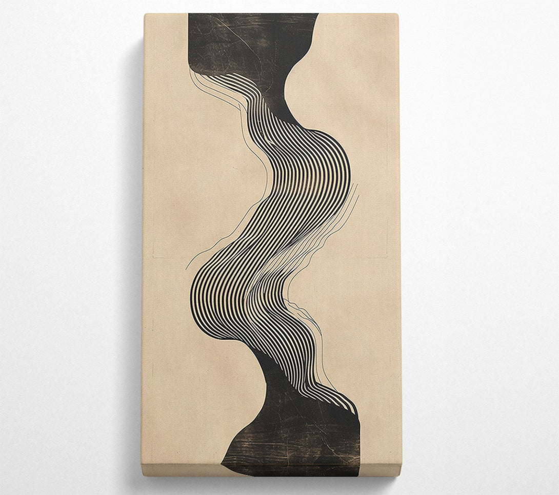  A Canvas Print of Black Striped Flow Canvas Art