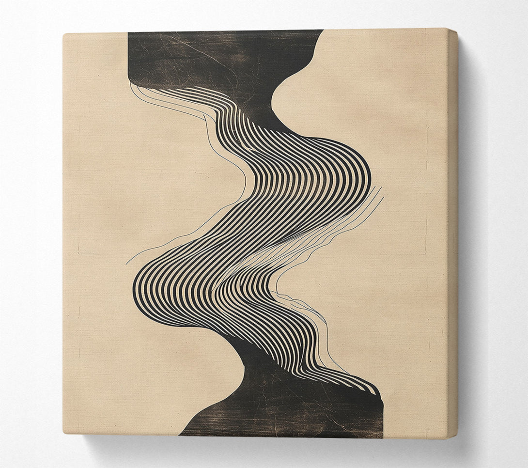 A Canvas Print of Black Striped Flow Canvas Art