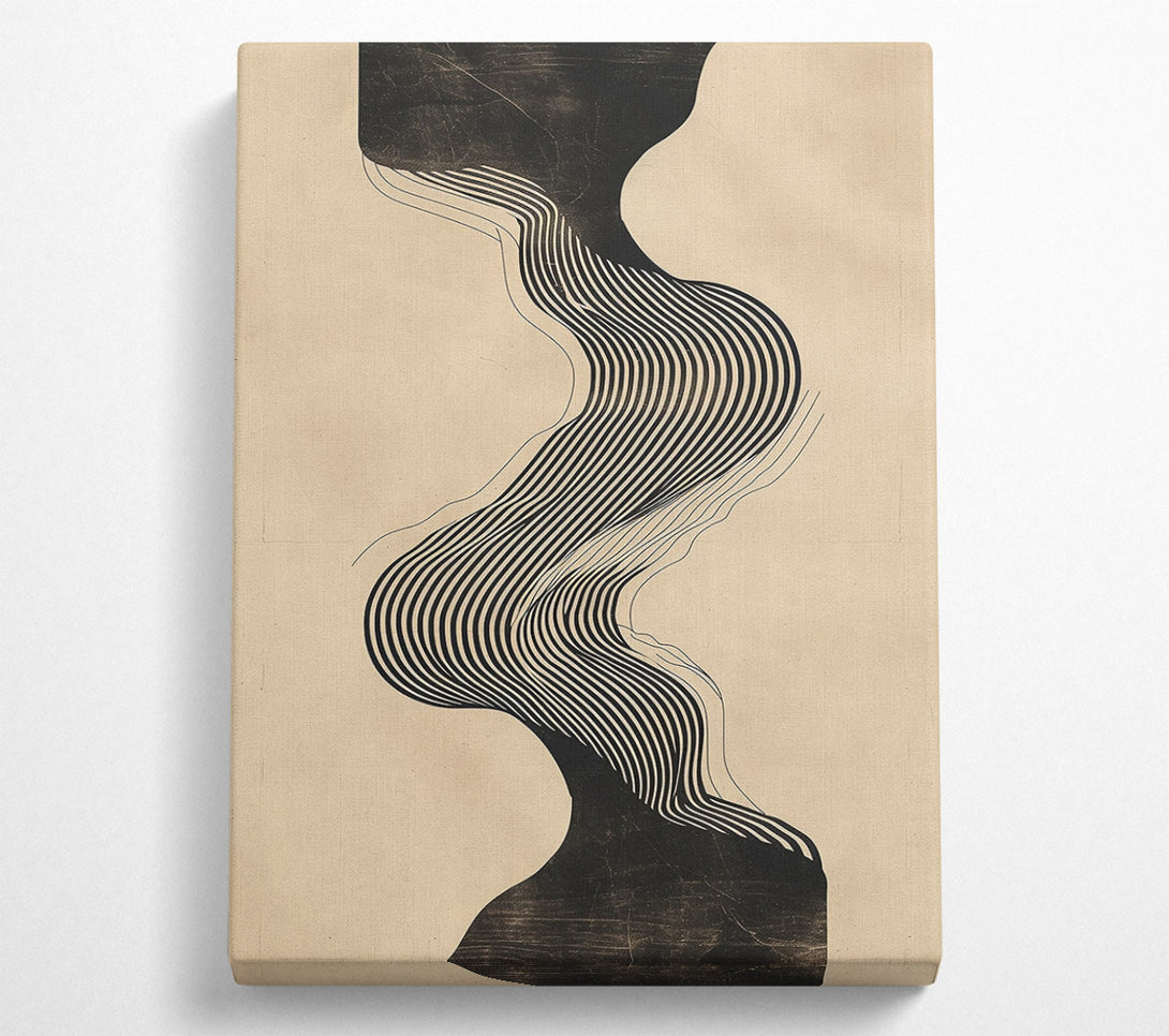  A Canvas Print of Black Striped Flow Canvas Art