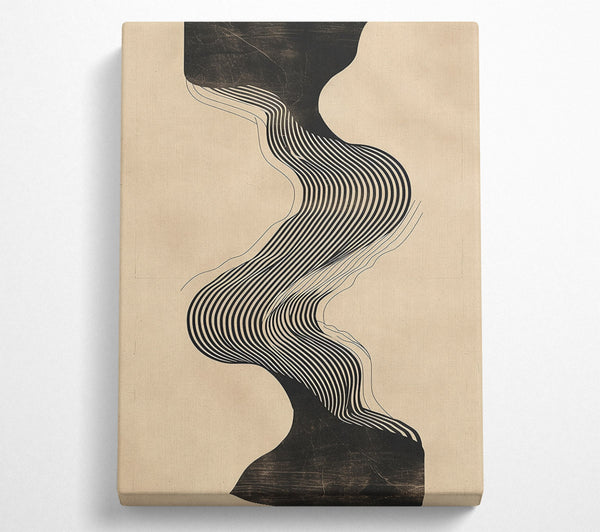  A Canvas Print of Black Striped Flow Canvas Art