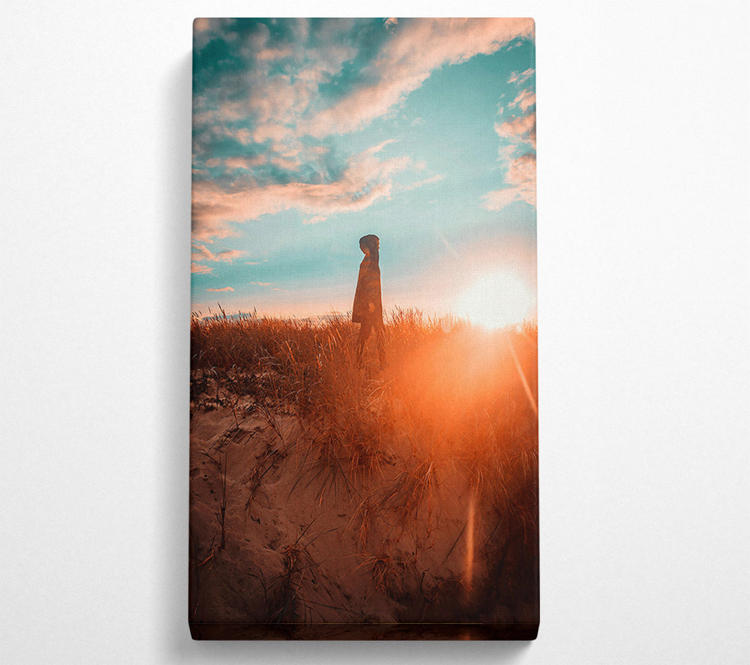  A Canvas Print of Golden Dune Walk Canvas Art