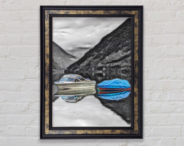 Boats On The Lake Framed Print