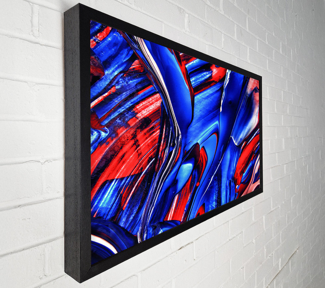  A Canvas Print of Blue Abstract Swirls Canvas Print