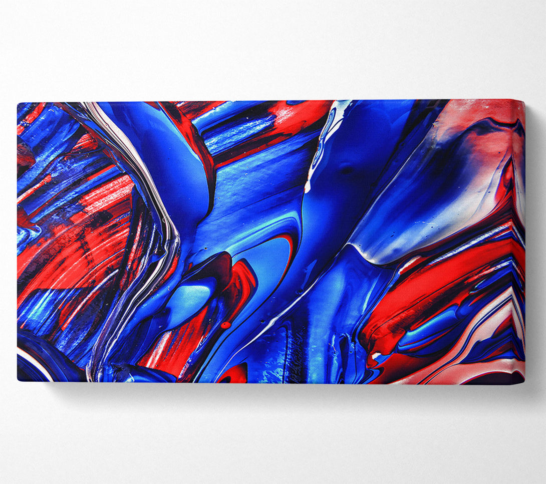  A Canvas Print of Blue Abstract Swirls Canvas Print