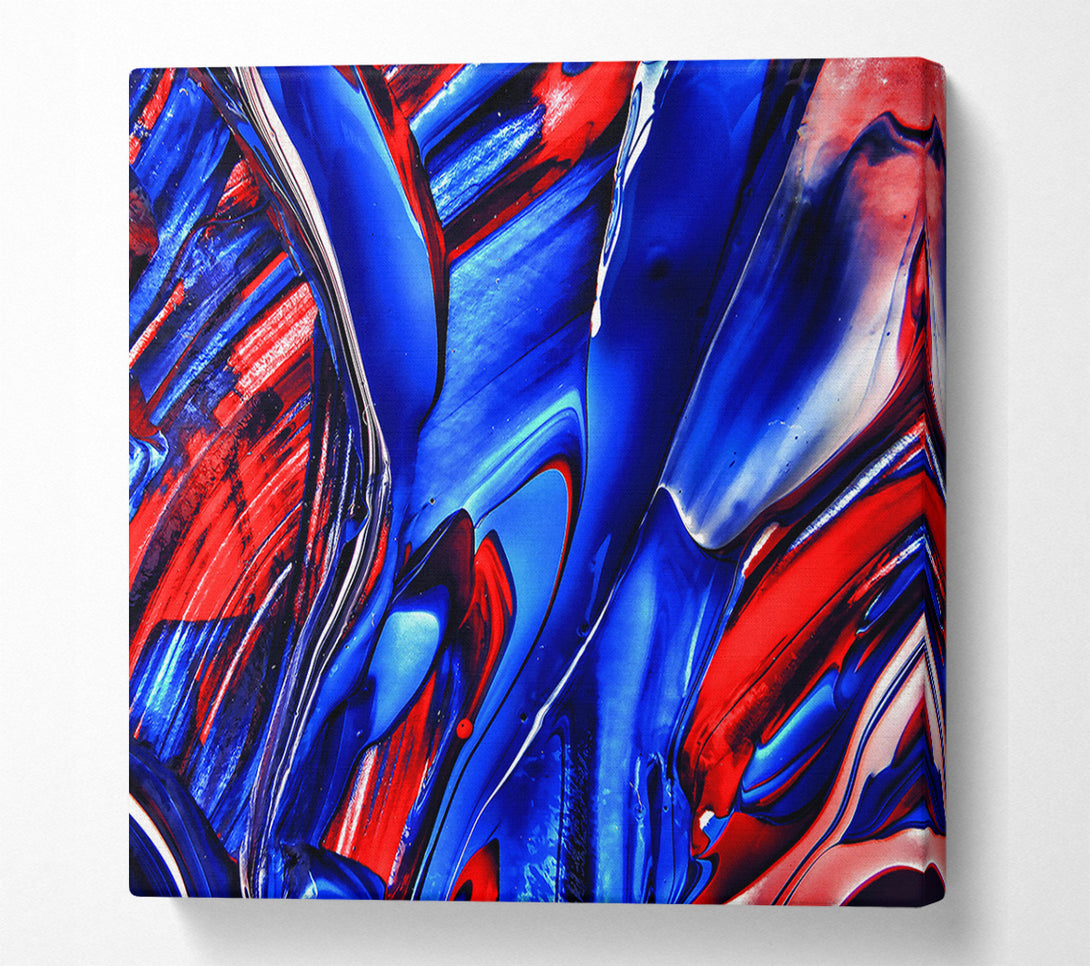  A Canvas Print of Blue Abstract Swirls Canvas Print